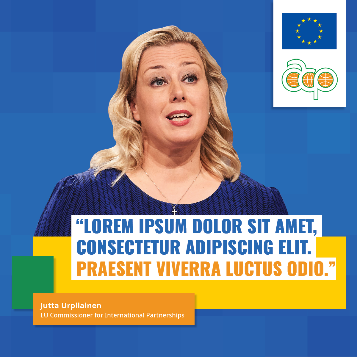 Post-Cotonou Pictoquote / 1200x1200 / Adobe Illustrator + Adobe InDesign