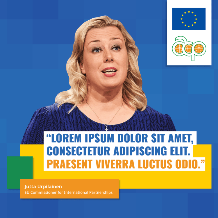 Post-Cotonou Pictoquote / 1200x1200 / Adobe Illustrator + Adobe InDesign