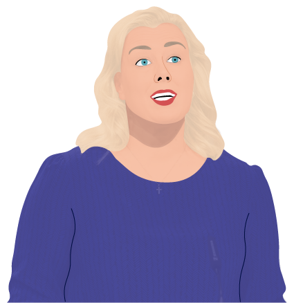 vector illustration - EU Commissioner Jutta Urpilainen
